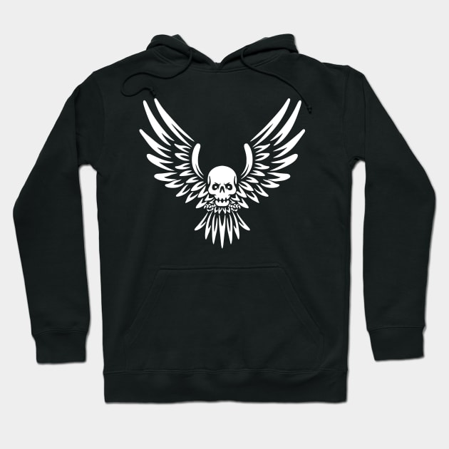 Flying Skull Hoodie by quilimo